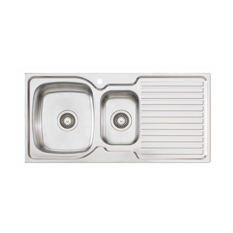 Oliveri Endeavour 1 & 1/2 Bowl Topmount Sink R/H Drainer 1Th