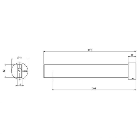 Phoenix Lexi Mkii Bath Outlet 200mm Brushed Nickel 123-7620-40