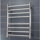Radiant Rnd Heated Towel Ladder Polished Cp 530X700  Left Hand