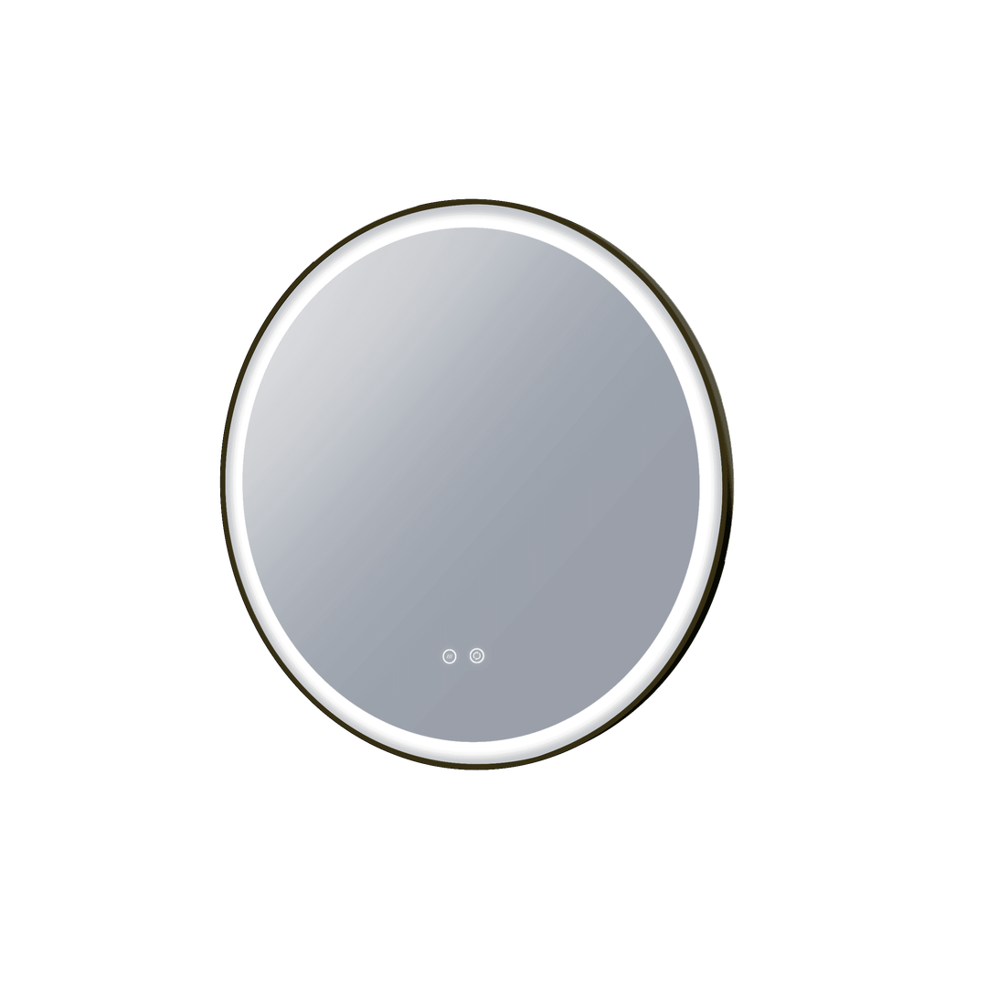 Remer Eclipse 600 Black Led Mirror 600W X 600H X 33D E60D-Mb