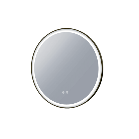 Remer Eclipse 600 Black Led Mirror 600W X 600H X 33D E60D-Mb