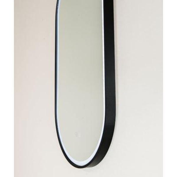 Remer Great Gatsby 450 Matt Black Led Mirror 460W X 1210H X 40H Gg45120D-Mb