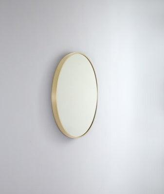 Remer Modern Round 610 Brushed Brass Mirror 610W X 610H X 40D Mr61-Bb - Burdens Plumbing