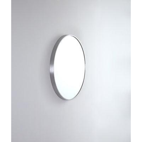 Remer Modern Round 610 Brushed Nickel Mirror 610W X 610H X 40D Mr61-Bn