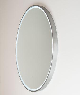 Remer Sphere 600 Brushed Nickel Led Mirror 610W X 610H X 40D S60-Bn - Burdens Plumbing