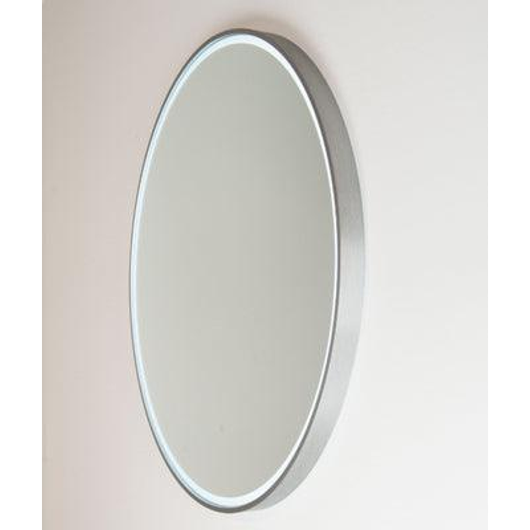 Remer Sphere 600 Brushed Nickel Led Mirror 610W X 610H X 40D S60-Bn