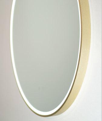 Remer Sphere 600D Brushed Brass Led Mirror 610W X 610H X 40D S60D-Bb - Burdens Plumbing