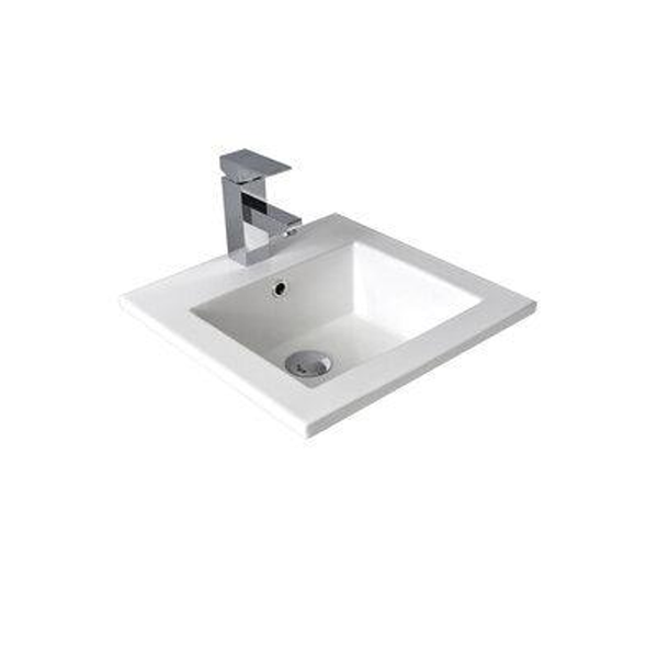 Seima Chios Vanity Inset Square Basin 410 X 400 3 Tap Hole  White