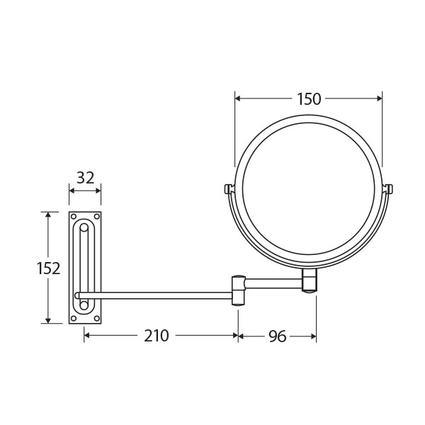 Shaving Magnify Mirror Swivel Arm(Fienza P#:1014) - Burdens Plumbing