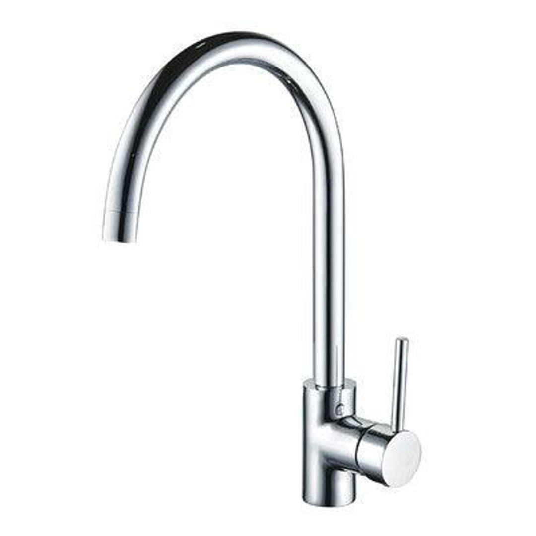 Streamline Axus Pin Lever Gooseneck Sink Mixer Brushed Brass Pvd