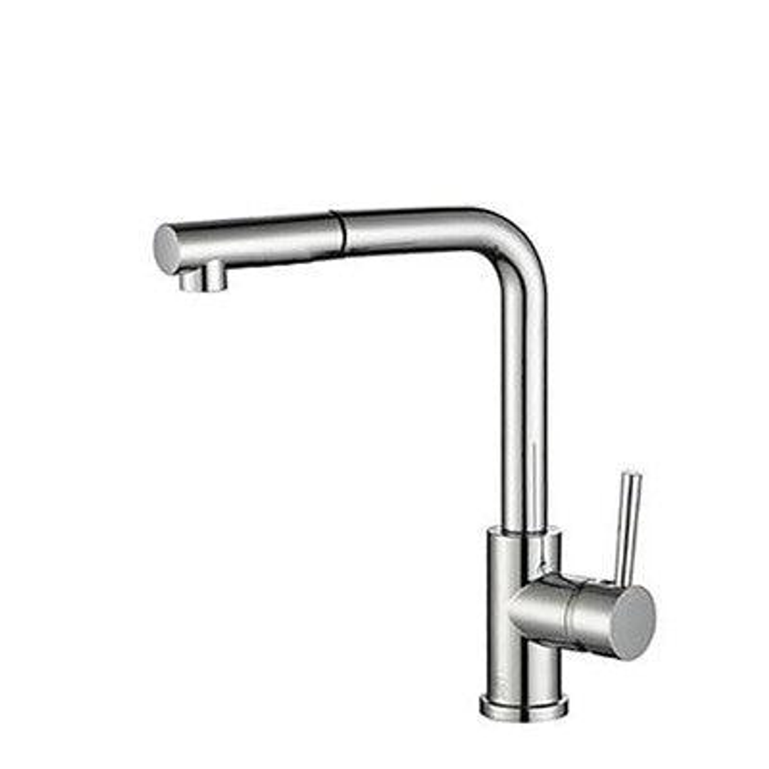 Streamline Axus Pin Lever Pull Out Spray Sink Mixer Brushed Brass