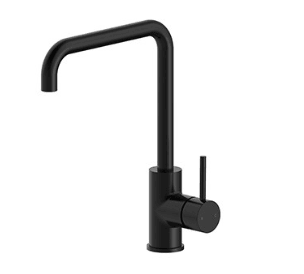 Streamline Axus Pin Lever Sq Spout Sink Mixer Matt Black - Burdens Plumbing