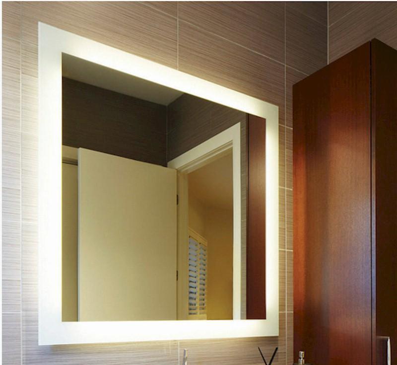Bcklit Rctangl Mirror W'Out Border Cool 750X500X45mm 39W-Incl Mirror Demstr(Thermogrp - Burdens Plumbing