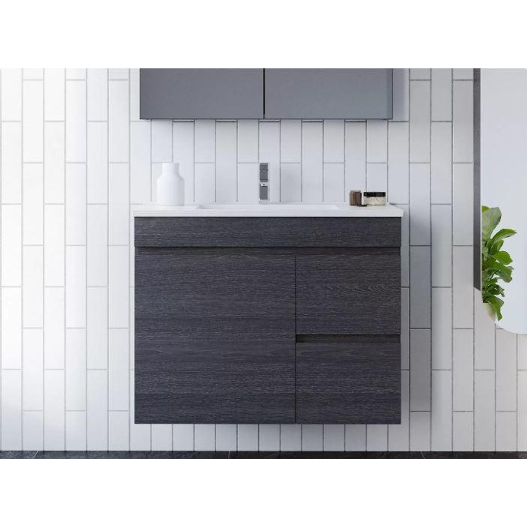 TIMBERLINE BARGO VANITY 750MM CENTRE WG BASIN SILKSURFACE UC TOP WALL HUNG