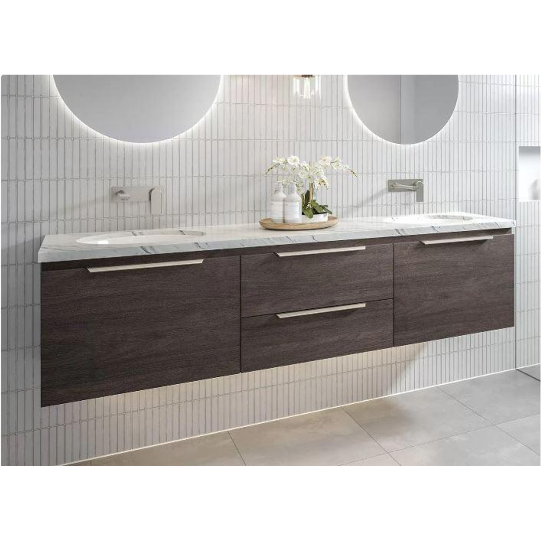 TIMBERLINE DAKOTA VANITY 1050MM LEFT WG BASIN SILKSURFACE UC TOP WALL HUNG