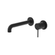 Nero Mecca Matt Black 230Mm Spout Separate Back Plate Wall Basin Mixer