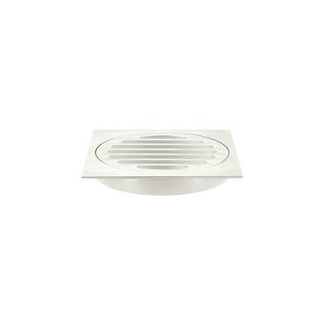 Meir Square Floor Grate Shower Drain 100mm Outlet Brushed Nickel Mp06-100-Pvdbn