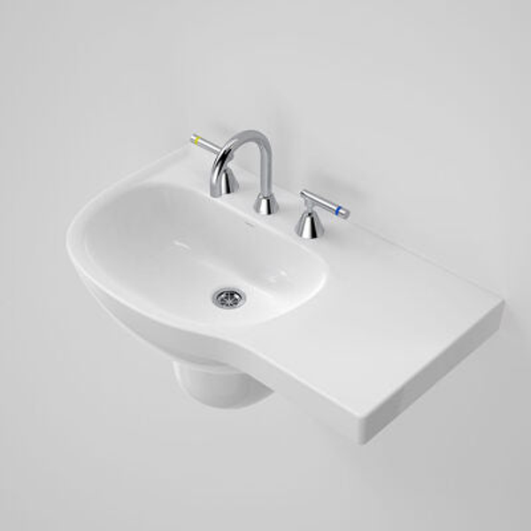 Caroma Care 700 Wall Basin Rh Shelf 1 Tap Hole White