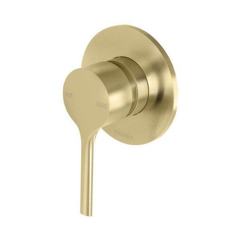 Phoenix Vivid Slimline Oval Shower / Wall Mixer - Brushed Gold