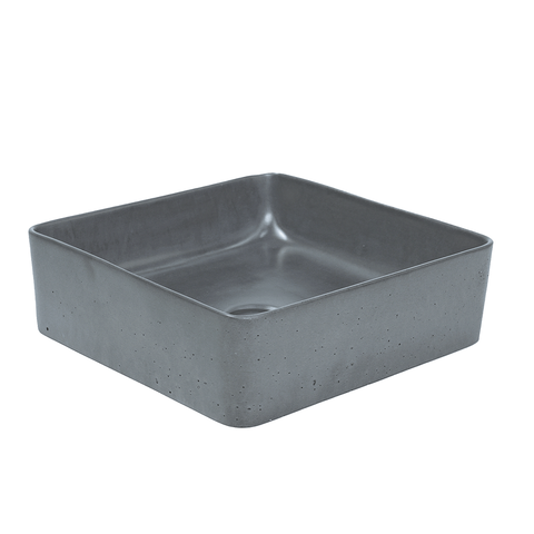 New Form Concrete Rounded Square Vessel Basin 360mm X 360mm X 115mm
