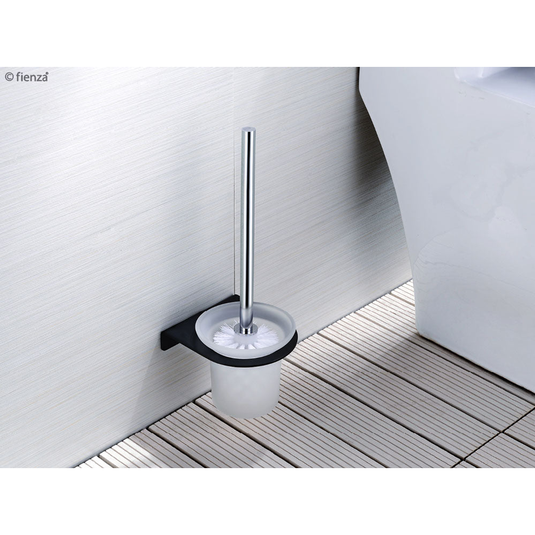 Fienza Lincoln Toilet Brush Black & Chrome 860010