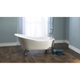V+A Shropshire Freestanding Bath Polished Nickel Ball & Claw Feet 1537mm