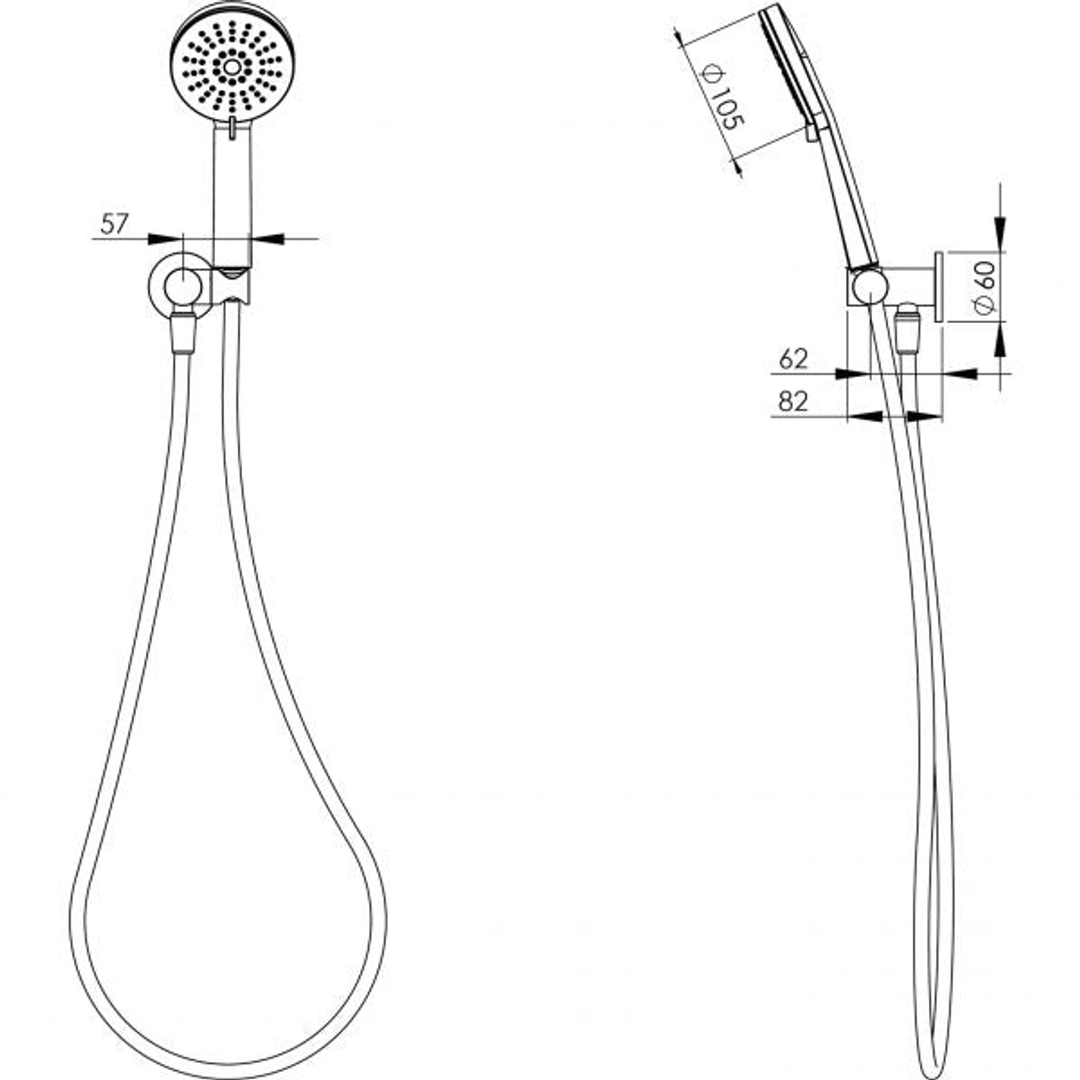 Phoenix Vivid Hand Shower - Brushed Gold
