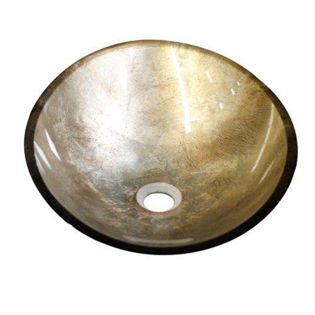 Gold Oval Glass Basin