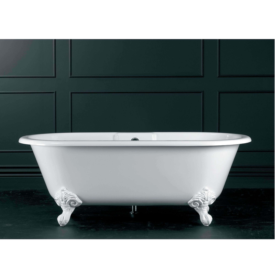 V+A Cheshire Freestanding Bath Adjustable White Metal Ball & Claw Feet
