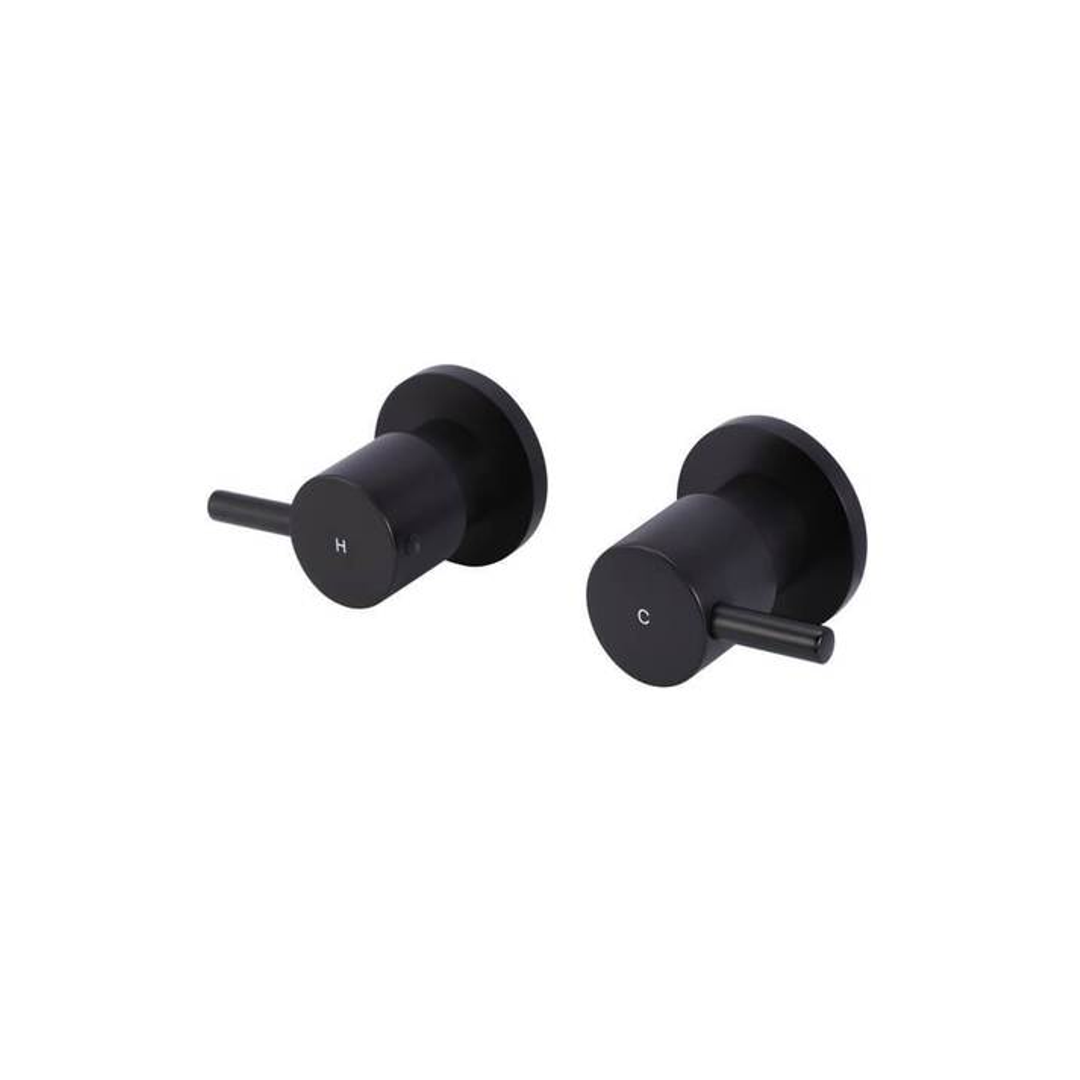Meir Round Quarter Turn Wall Top Assemblies Matte Black