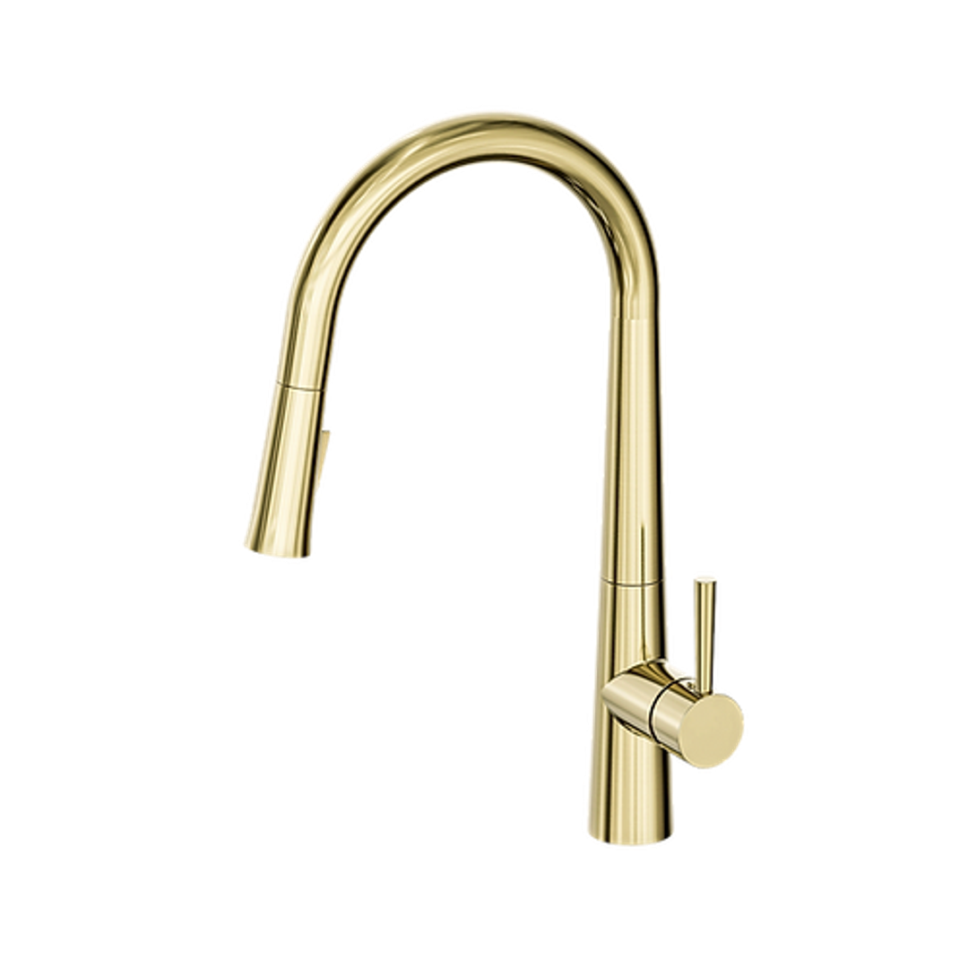 Enhance Nobel Plus Pull Down Sink Mixer Pin Lever Brushed Gold