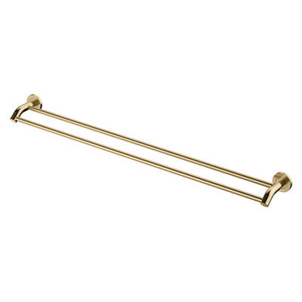 Fienza Kaya Double Towel Rail 900mm Urban Brass