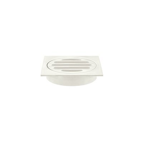 Meir Square Floor Grate Shower Drain 80mm Outlet Brushed Nickel Mp06-80-Pvdbn