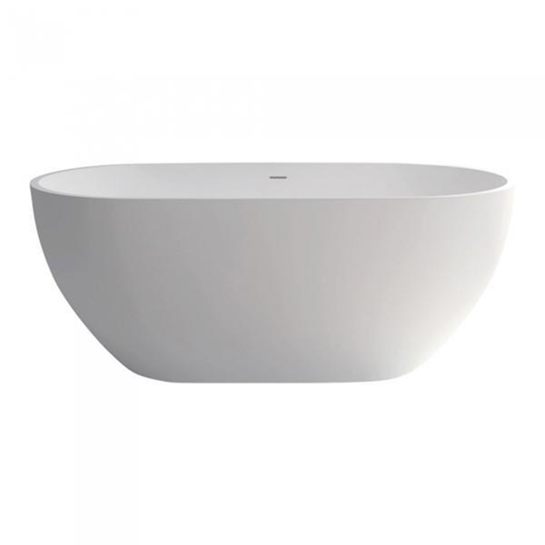 Fienza Nero 1400Mm Stone Bath Solid Surface White St121400