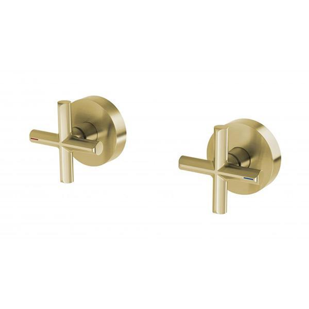 Phoenix Vivid Slimline Plus Wall Top Assemblies Brushed Gold