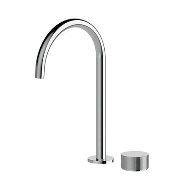 Streamline Vierra 2 Hole Fixed Arch Spout Basin Mixer Brushed Rose Gold