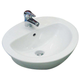 Aspire Unity Semi-Recess Round Basin 500X445 1 Tap Hole White