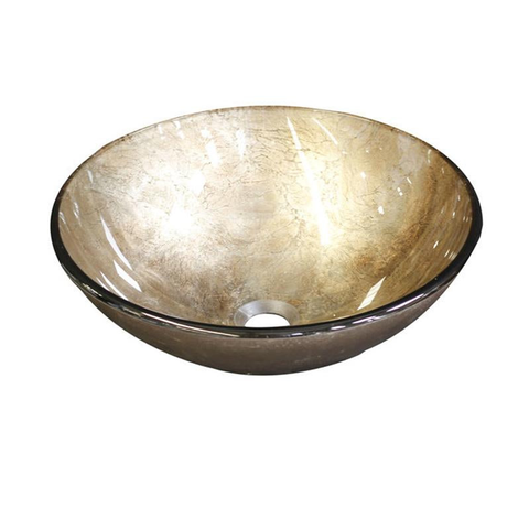 Gold Round Glass Basin