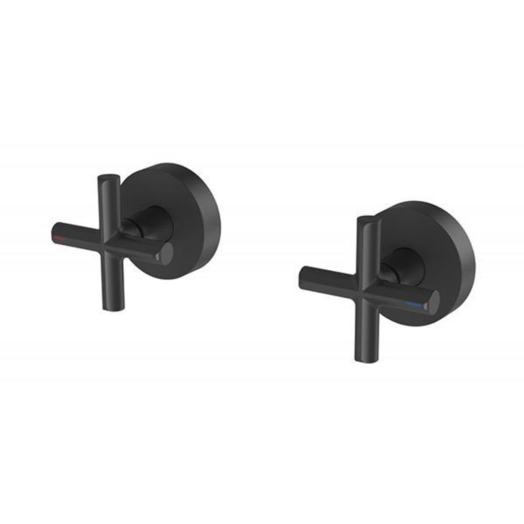 Phoenix Vivid Slimline Plus Wall Top Assemblies 15mm Extended Spindles - Matte Black