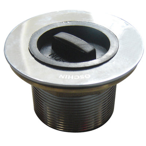 Plug & Waste 50mm  Brass Chrome - Rubber Plug