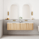 Cassa Design Capture 1500mm Wall Hung Vanity Solid Surface Moulded Top Natural Oak