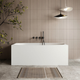 Cassa Design New Multi Square Corner Back To Wall Bath Gloss White 1400mm