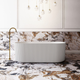 Cassa Design VGroove Back To Wall Bath Matte White 1500mm