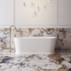 Cassa Design Westminster Back To Wall Bath Gloss White 1500mm