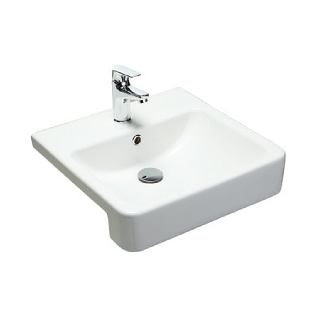 Argent Evo Semi Recessed Basin 3Th White