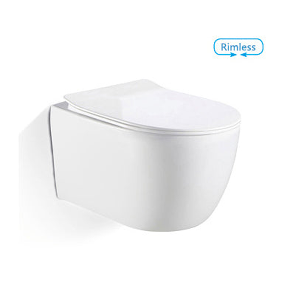 Bnk Naga Bl-102N-Wht Rimless Wall Hung Pan Only
