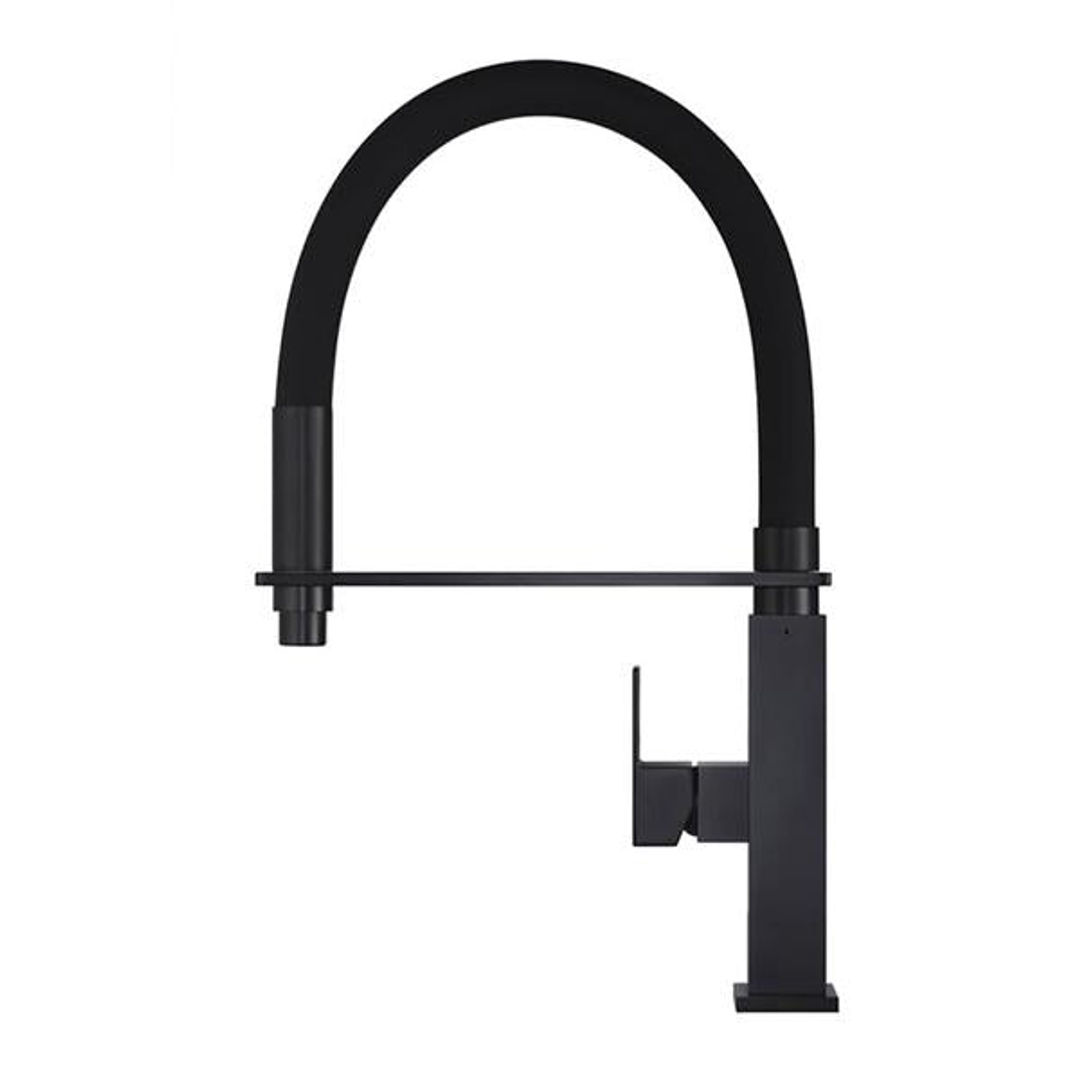 Meir Flexible Matte Black Kitchen Mixer