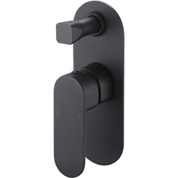 Bella Vista Supra Shower Mixer With Diverter Black