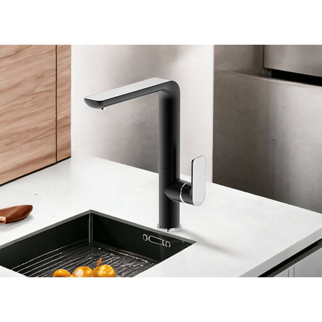 Harmony Bassini Sink Mixer Black Chrome