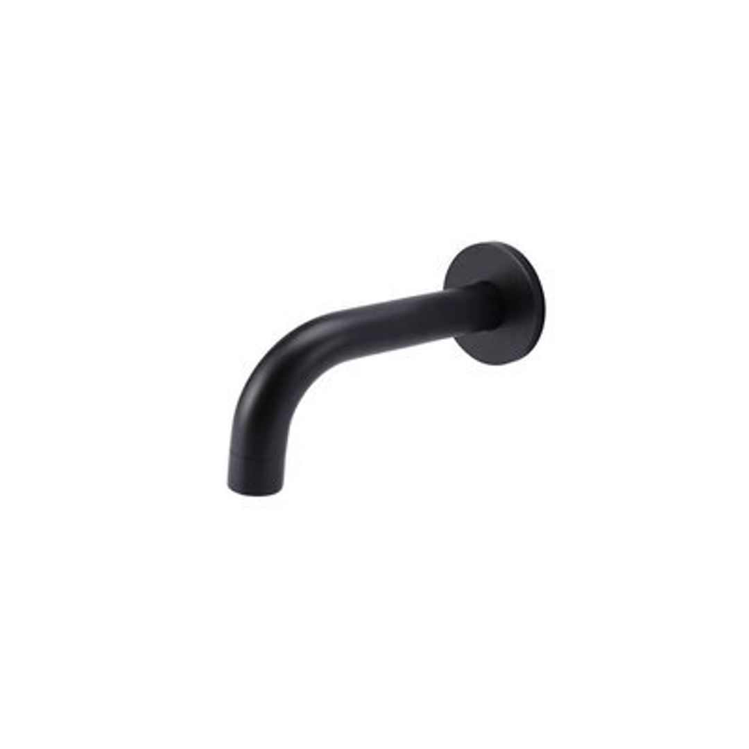 Meir Round Curved Spout 130mm Matte Black Ms05-130